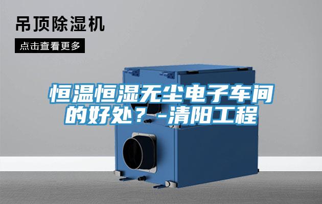 恒溫恒濕無塵電子車間的好處？-清陽工程