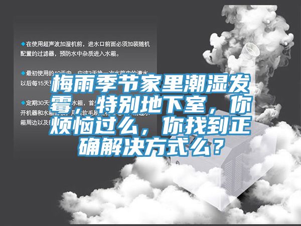 梅雨季節(jié)家里潮濕發(fā)霉，特別地下室，你煩惱過么，你找到正確解決方式么？